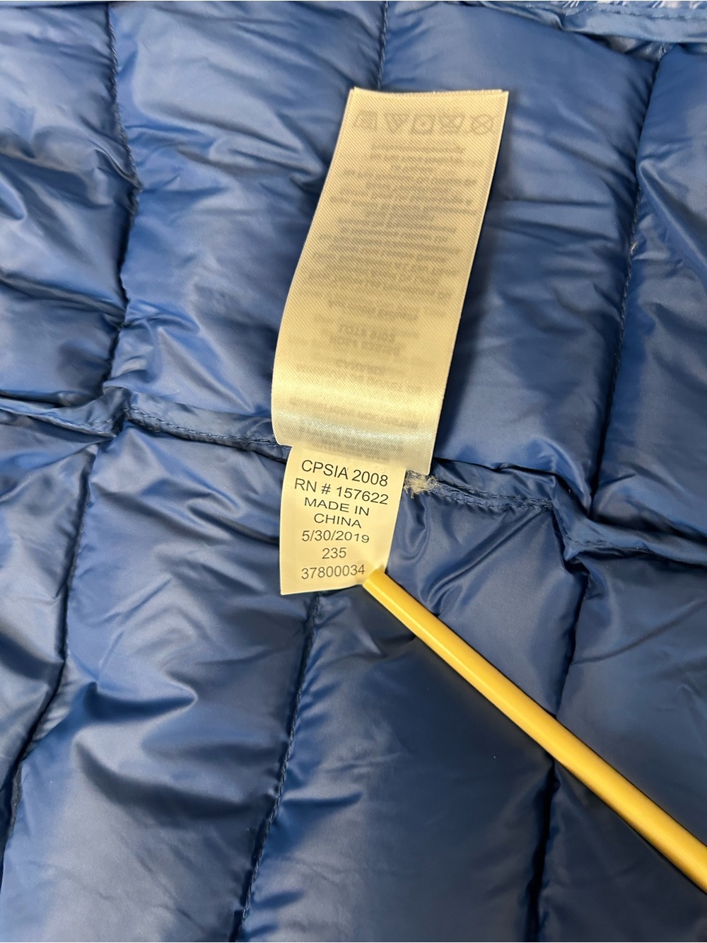 Eddie Bauer Kids M 10/12 Blue Camo Down Hooded Puffer Jacket - Picture 9 of 10